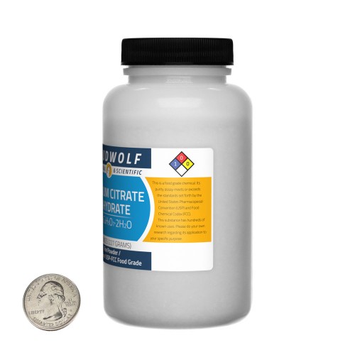 Sodium Citrate Dihydrate - 1 Pound in 2 Bottles
